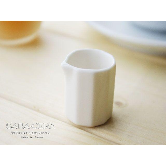 丸モ高木陶器 洋食器 カフェタイムクリーム10角 プチピッチャー ミニ