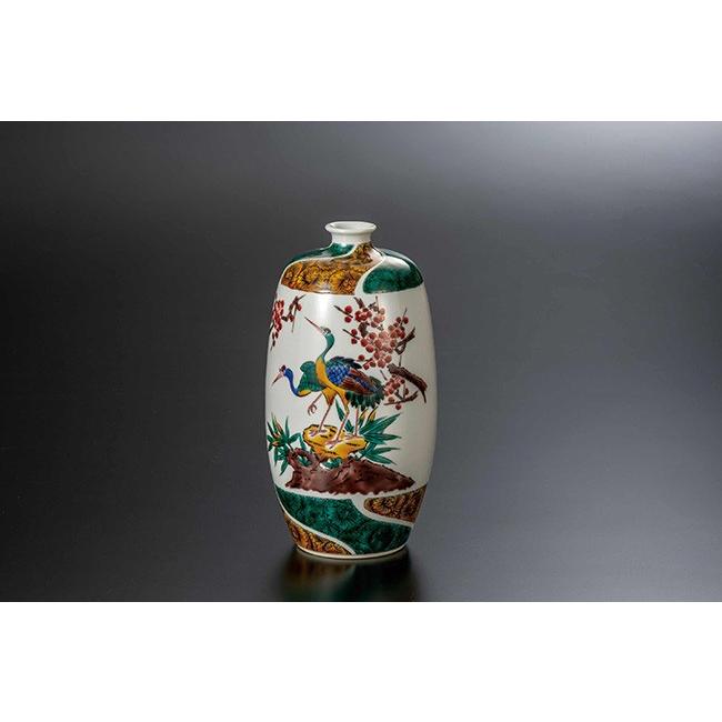 お気に入り食器 おうちのうつわ九谷焼 7号花瓶 古九谷梅鳥 日本製 ギフト 陶磁器