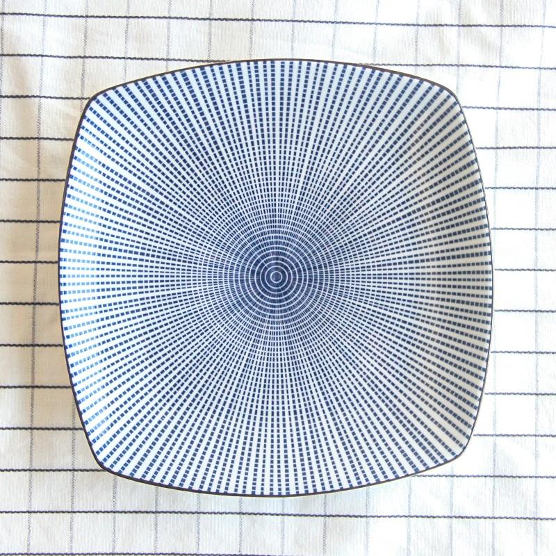 お皿 正方形 正角皿 角皿 中皿 20cm 十草千段 四角中皿 おしゃれ お皿 正方形 正角皿 角皿 中皿 20cm 十草千段 四角中皿 おしゃれ