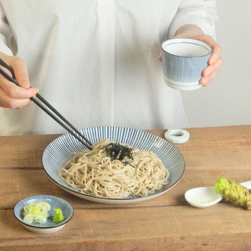 食器セット 蕎麦セット 十草千段 21cm お皿 そば猪口 薬味皿 当店