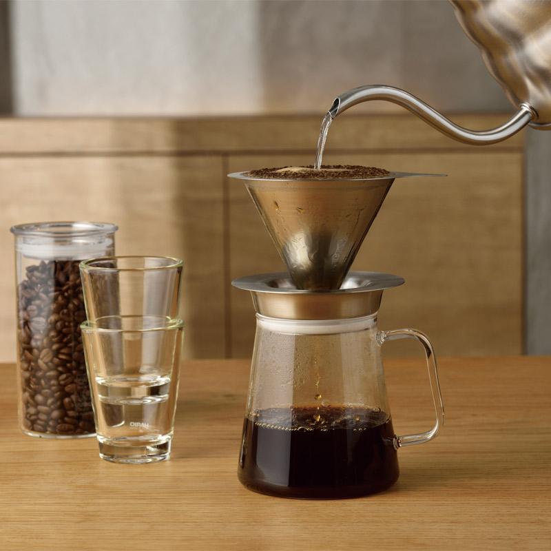 HARIO（ハリオ） コーヒー ドリッパー 1〜4杯用 ペーパーレス 金属製