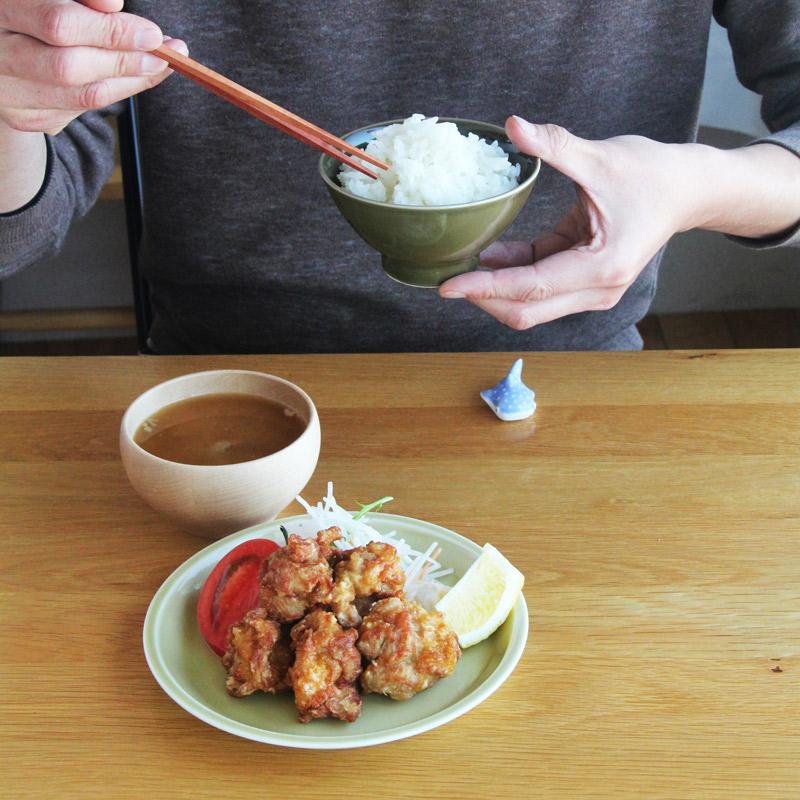 お茶碗 波佐見焼 esricebowl おしゃれ 可愛い 北欧風 青磁 ブルー / 黄