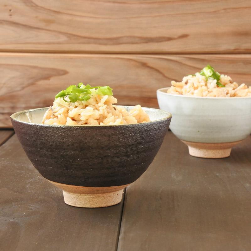 食器 夫婦茶碗 萩 お茶碗 大小 セット おしゃれ 可愛い 黒萩 白萩 飯碗 和食器 の商品画像