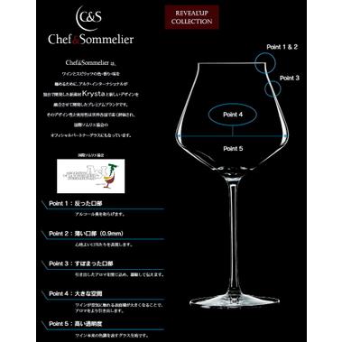 白ワイングラス セット おしゃれ クリスタルガラス ChefandSommelier