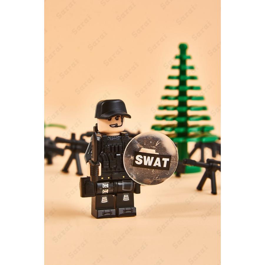 レゴ 互換 LEGO ブロック SWAT 警察 特殊部隊 アンチテロ部隊 6体セット スワット 子供 男の子 互換品 人形 誕プレ 軍隊 ミリタリー 武器 クリスマス 冬休み｜sarai-store｜11