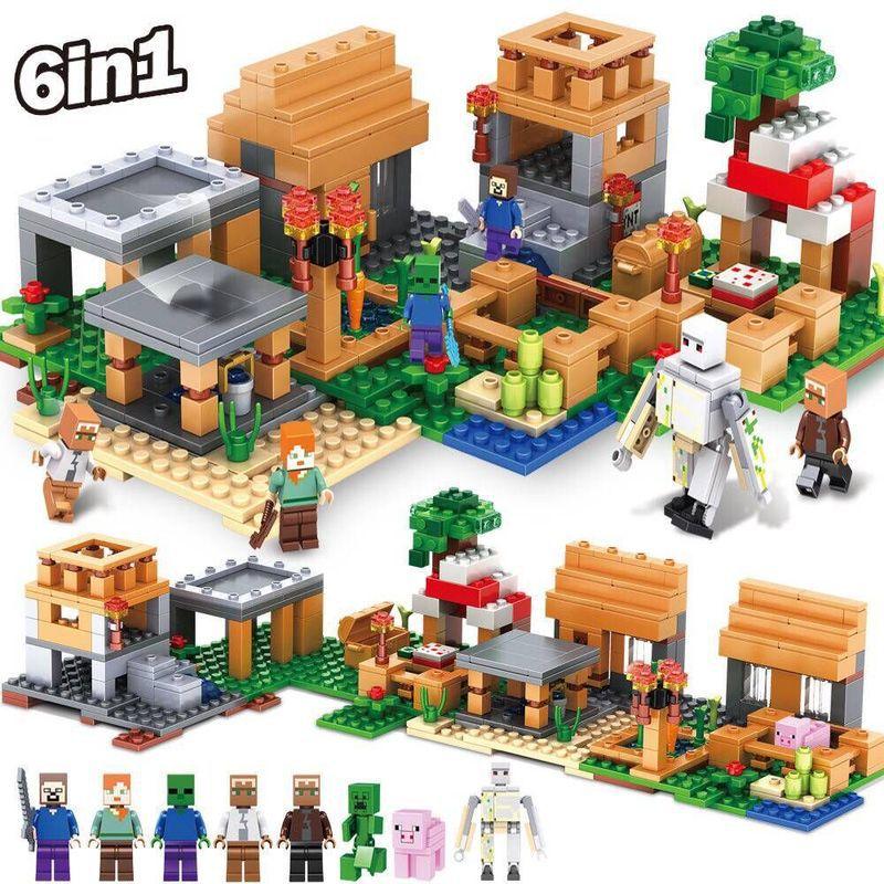 LEGO レゴ マインクラフト マイクラ 風 ブロック 互換 村 村落 デラックス セット 知育玩具 ミニフィグ 種類 フィギュア 互換品 人形 誕プレ クリスマス 冬休み｜sarai-store｜02