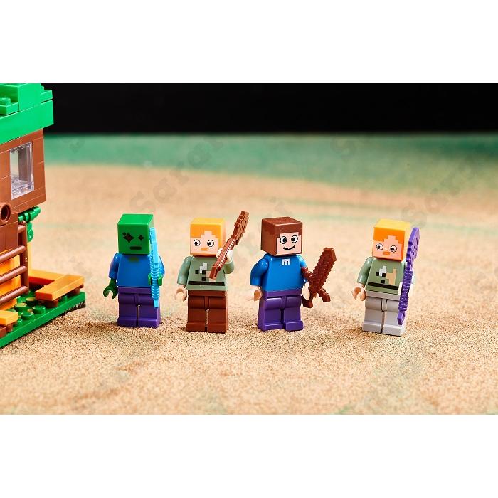 LEGO レゴ マインクラフト マイクラ 風 ブロック 互換 ツリーハウス 知育玩具 ミニフィグ 種類 フィギュア 村 互換品 人形 誕プレ ラキュー クリスマス 冬休み｜sarai-store｜13