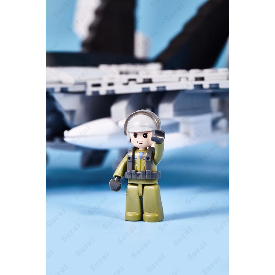 LEGO レゴ 互換 ブロック 模型 戦闘攻撃機 FA-18 スーパーホーネット アメリカ軍 ミニフィグ 互換品 軍隊 ミリタリー 兵隊 武器 兵士 銃 クリスマス 冬休み｜sarai-store｜06