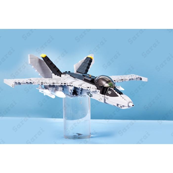 LEGO レゴ 互換 ブロック 模型 戦闘攻撃機 FA-18 スーパーホーネット アメリカ軍 ミニフィグ 互換品 軍隊 ミリタリー 兵隊 武器 兵士 銃 クリスマス 冬休み｜sarai-store｜07