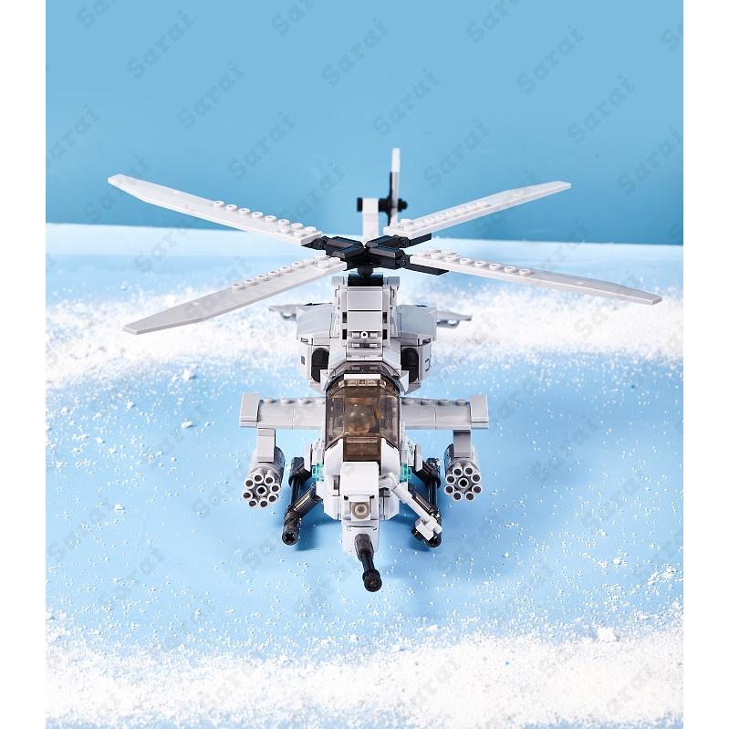LEGO レゴ 互換 ブロック 模型 攻撃ヘリコプター AH-1Z ヴァイパー アメリカ軍 ミニフィグ 互換品 人形 軍隊 ミリタリー 兵隊 武器 兵士 銃 クリスマス 冬休み｜sarai-store｜04