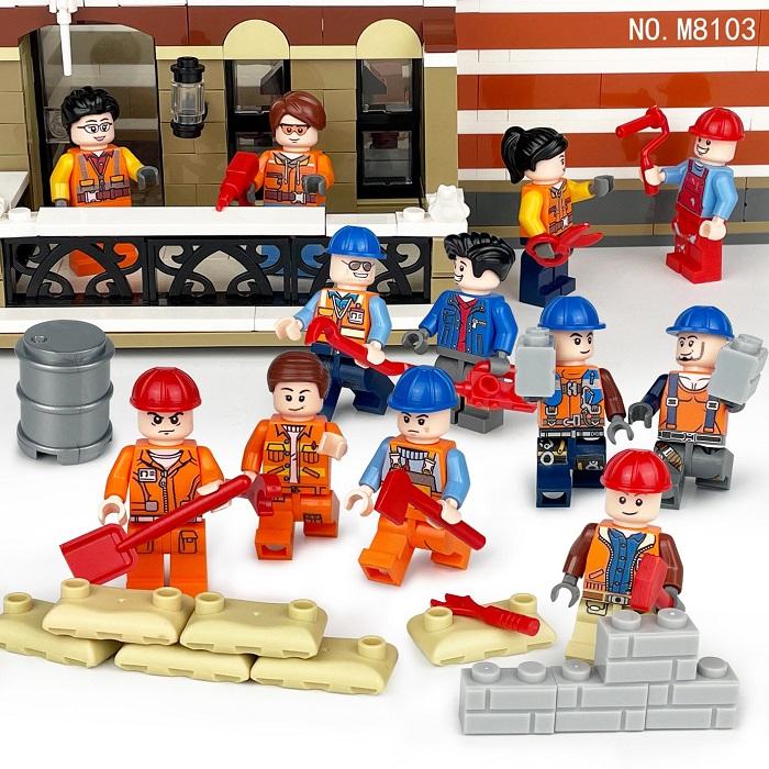 互換品】 レゴ 互換 LEGO ブロック ミニフィグ 工事現場 作業員