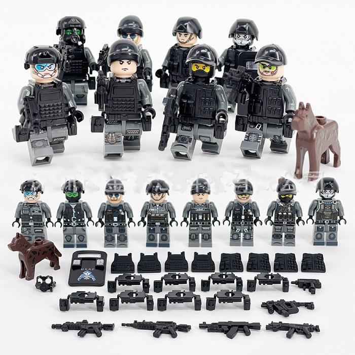 LEGO レゴ 互換 ブロック ミニフィグ アメリカ空軍 8体セット 大人 子供 男の子 互換品 人形 誕プレ 軍隊 軍事 ミリタリー 兵隊 武器 銃 クリスマス 冬休み｜sarai-store｜02