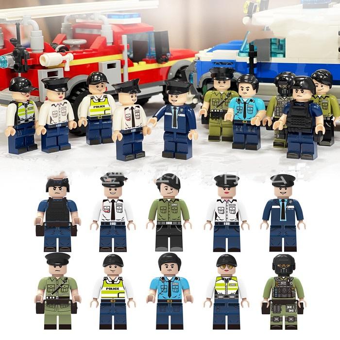 互換品】 ブロック玩具 レゴ 互換 LEGO ブロック ミニフィグ 警察官 10 