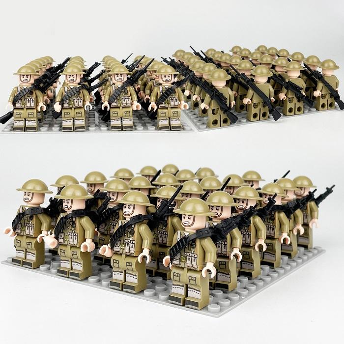 互換品】 レゴ 互換 LEGO ブロック ミニフィグ イギリス軍 方陣 24体