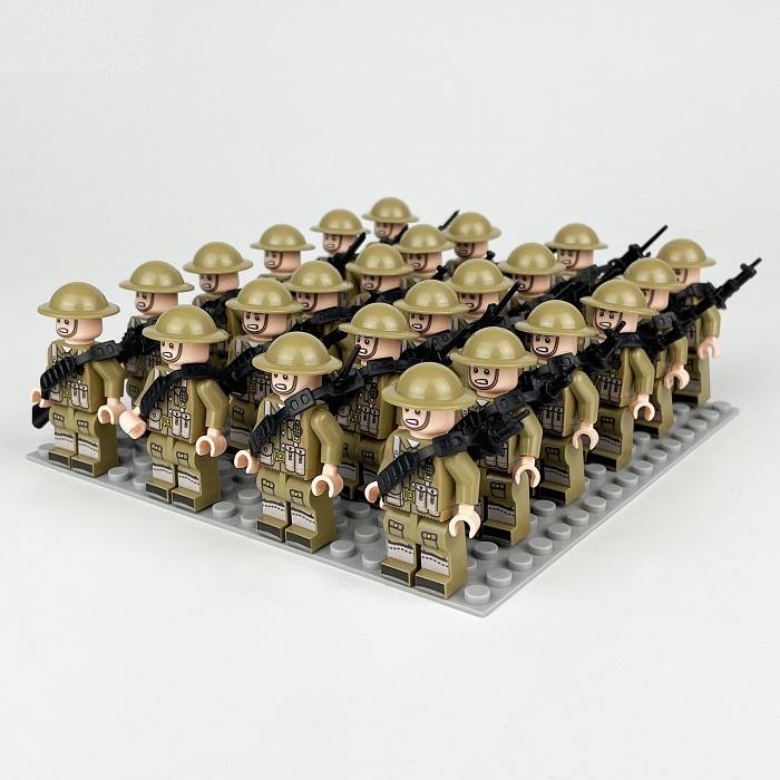 互換品】 レゴ 互換 LEGO ブロック ミニフィグ イギリス軍 方陣 24体