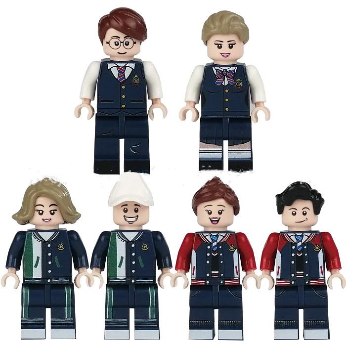 互換品】 レゴ 互換 LEGO ブロック ミニフィグ 学生 6体セット