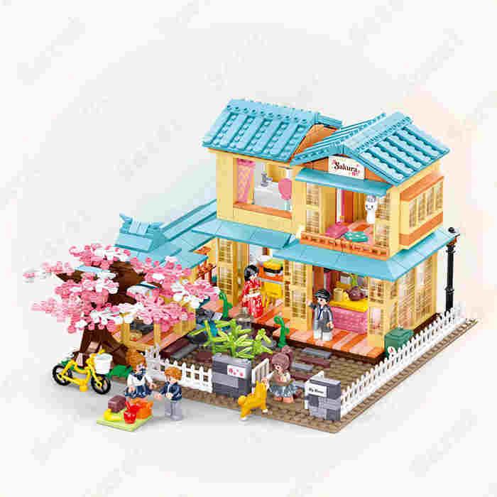 【互換品】 レゴ 互換 LEGO ブロック 桜の木 大きなお家 ミニフィグ セット 組立玩具 ブロック玩具 レゴブロック 知育ブロック おもちゃ 子供 フィギュア こども_9