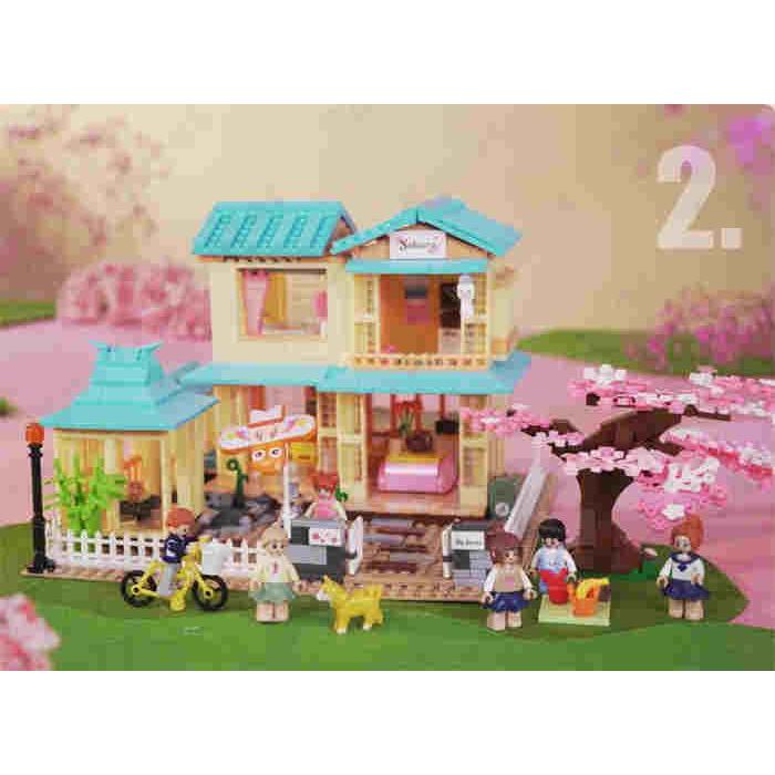 【互換品】 レゴ 互換 LEGO ブロック 桜の木 大きなお家 ミニフィグ セット 組立玩具 ブロック玩具 レゴブロック 知育ブロック おもちゃ 子供 フィギュア こども_3