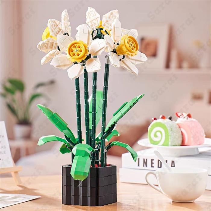 互換品】 レゴ 互換 LEGO ブロック 植物 植木 水仙 栽培 プランター