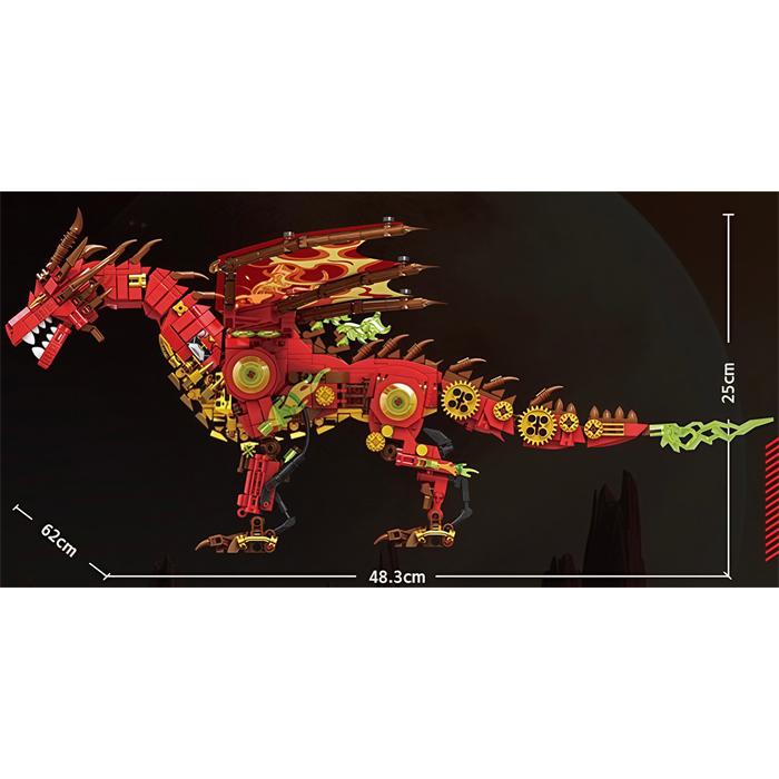 互換品】 レゴ 互換 LEGO ブロック 機械式 レッドドラゴン 龍 竜