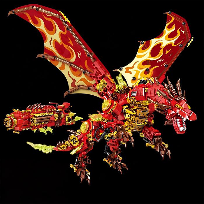 互換品】 レゴ 互換 LEGO ブロック 機械式 レッドドラゴン 龍 竜