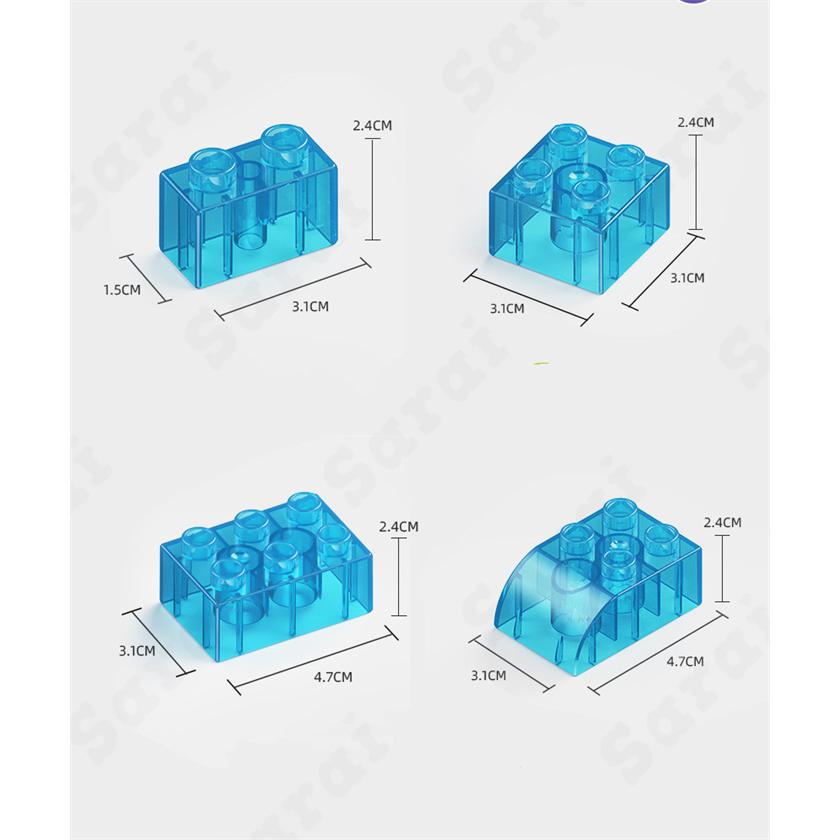LEGO レゴデュプロ 互換 ブロック レゴブロック 基礎ブロック 透明 