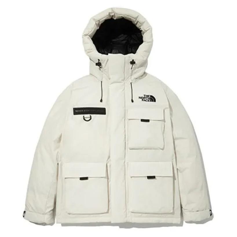 THE NORTH FACE FW22 レディース メンズ ダウンコート ジャケット フード付き ブラック/ホワイト NJ1DN66A THE NORTH FACE FW22 レディース メンズ ダウンコート ジャケット フード付き ブラック/ホワイト NJ1DN66A