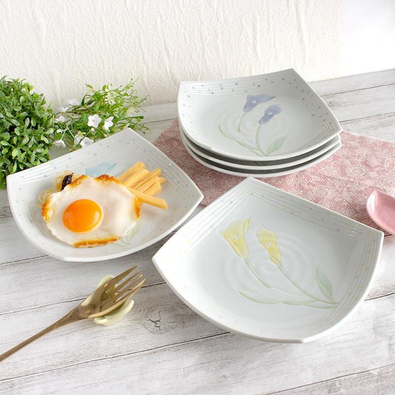 平皿 直径約19cm 5枚セット ブルーリバー19cm皿 5枚 – 陶土う庵