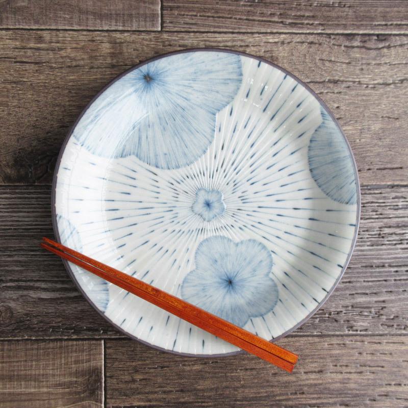 大皿　陶器　梅の花　和食器　飾り皿 大皿 24.4cm 麺皿 パスタ皿 盛り皿 プレート 和食器 日本製 美濃焼 梅