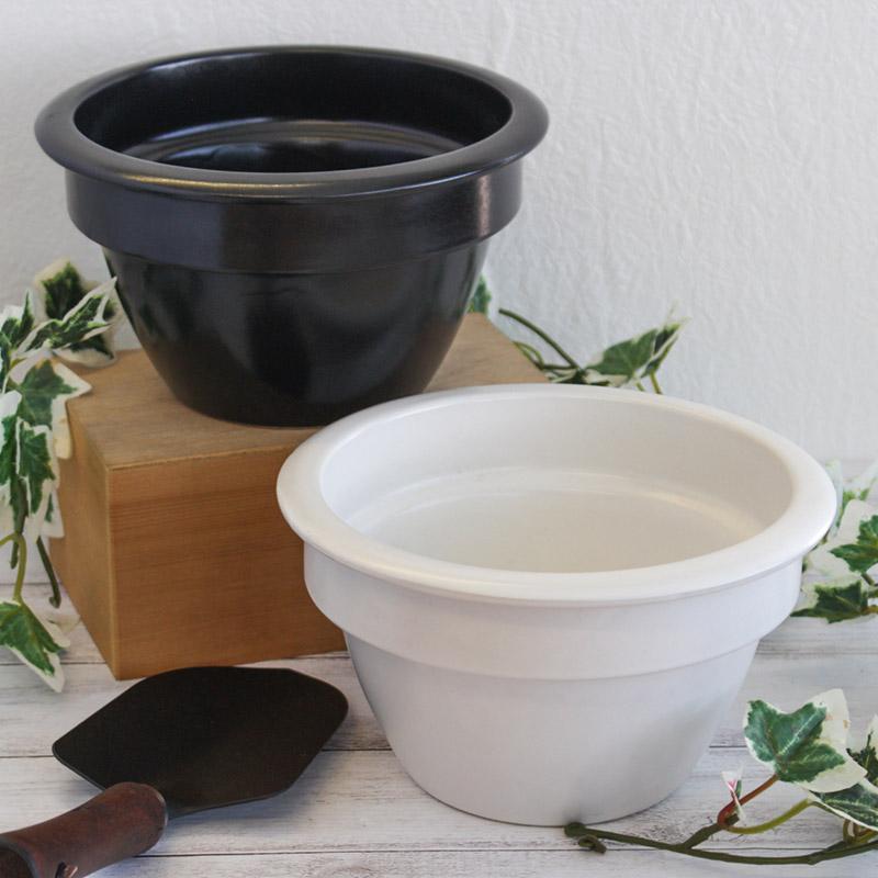 白交趾(水盤)　植木鉢 白交趾内縁楕円水盤（如学庵旧蔵品） | 雨竹亭オンラインショップ