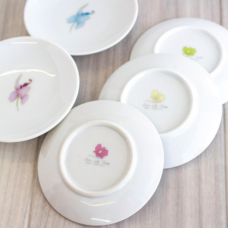 小皿 10.2cm 丸皿 取り皿 漬物皿 菓子皿 花柄 / カトレア 10.2cm（色