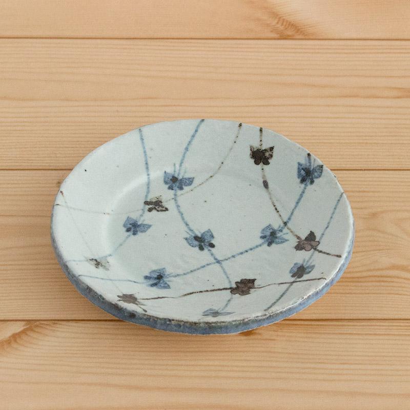 小皿 12.5cm プレート 丸皿 和食器 漬物皿 珍味 お茶請け ちょうちょ