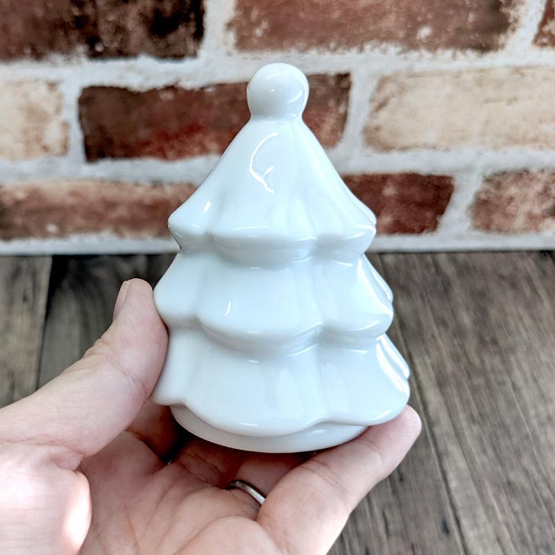 完売】クリスマス 白い陶器のオブジェ（3種選択） / 雑貨 置物