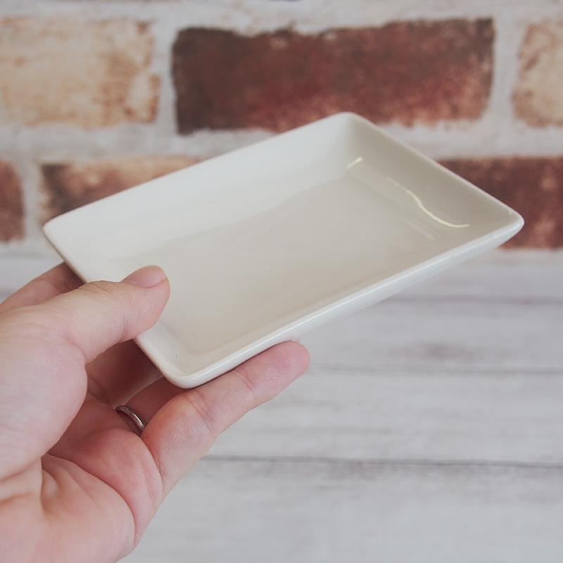 小皿 四角 長方形 小さい 皿 プレート 生成 長角皿 菓子皿 無地