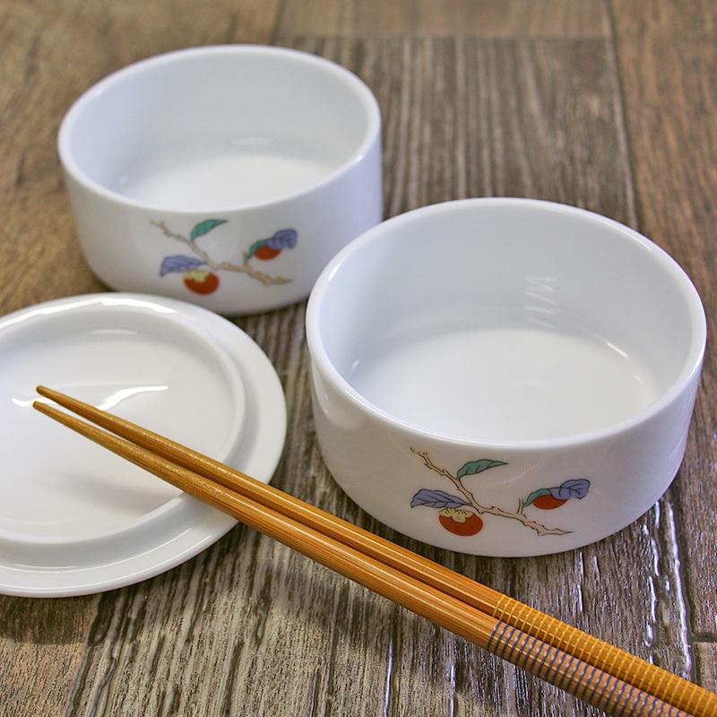 蓋物 二段重 ふた物 保存容器 卓上容器 二段蓋物 蓋もの 柿右衛門写し