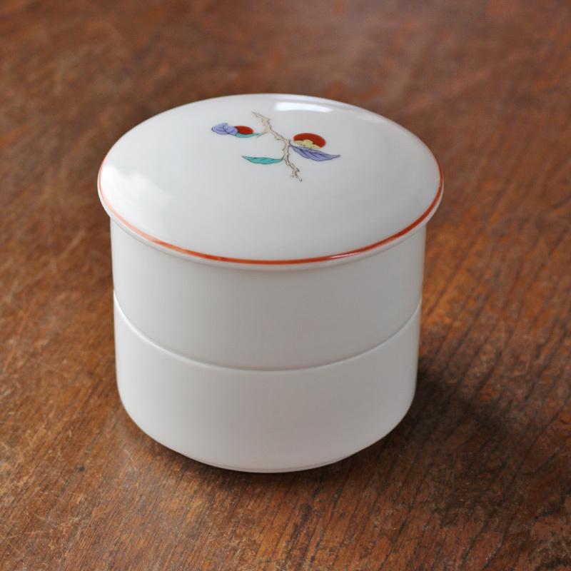 蓋物 二段重 ふた物 保存容器 卓上容器 二段蓋物 蓋もの 柿右衛門写し