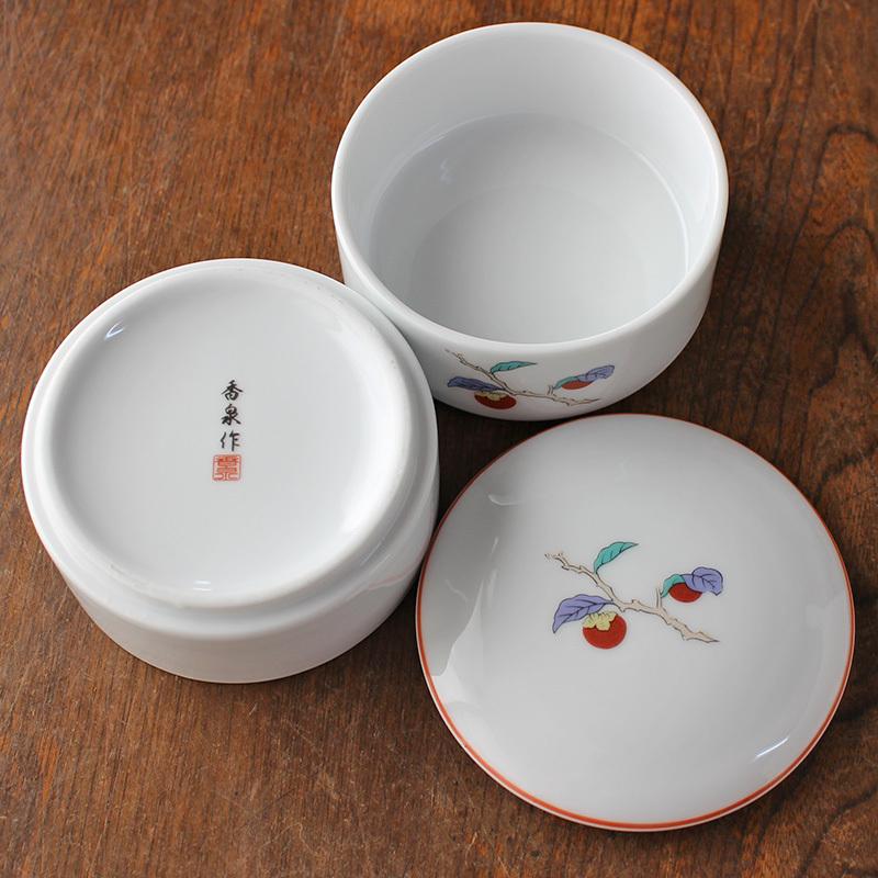 蓋物 二段重 ふた物 保存容器 卓上容器 二段蓋物 蓋もの 柿右衛門写し