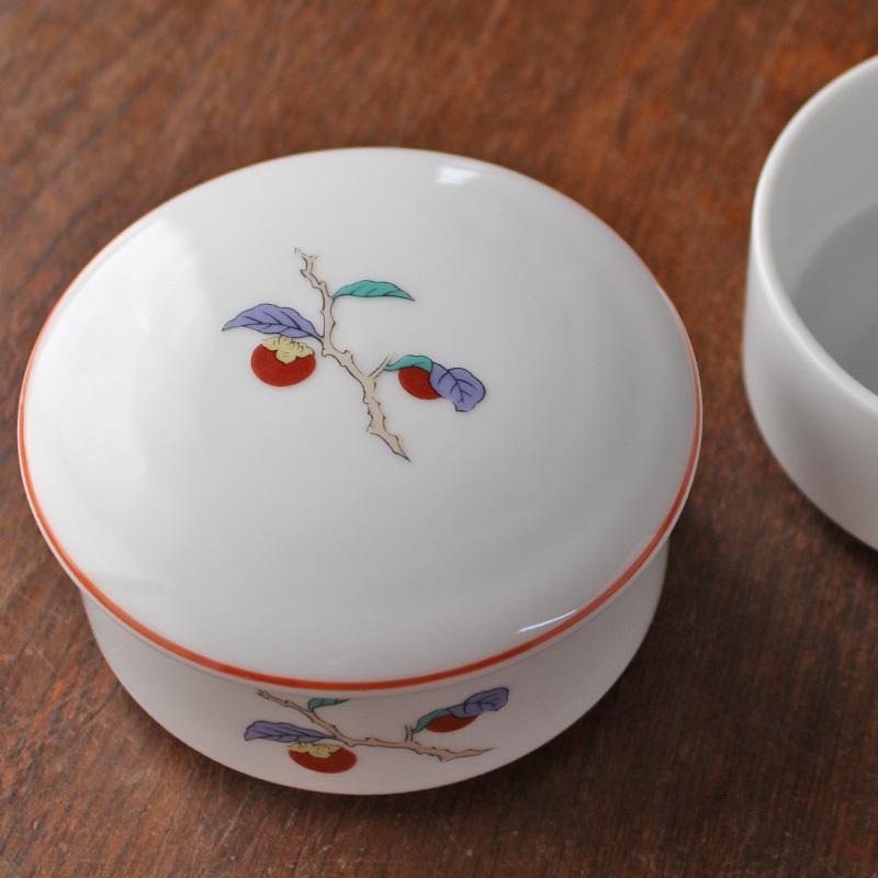 蓋物 二段重 ふた物 保存容器 卓上容器 二段蓋物 蓋もの 柿右衛門写し