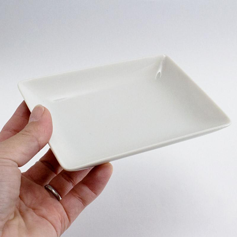 小皿 四角 長方形 小さい 皿 プレート 長角皿 菓子皿 無地 シンプル