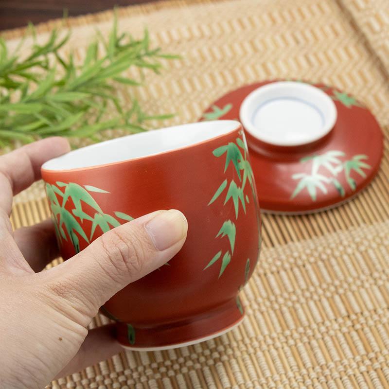 茶碗蒸し 器 アウトレット 蒸し碗 蓋付き 和食器 竹柄 小鉢 和風 業務
