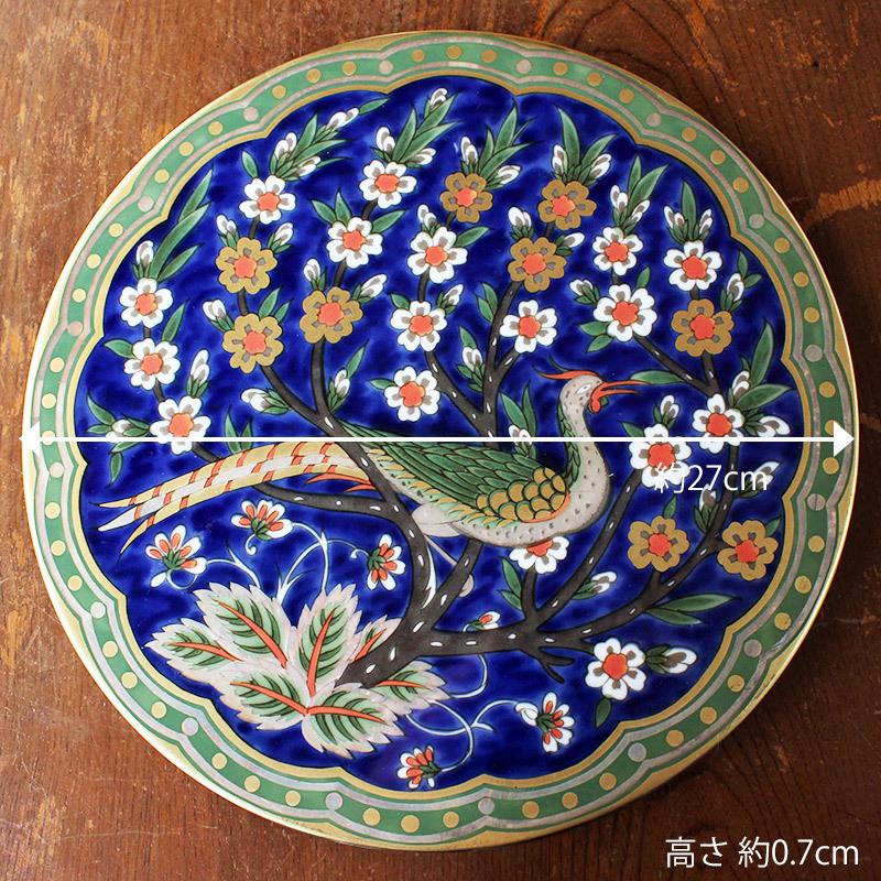 陶板画　リンドウ　額入り　昭和レトロモダン　かわいい絵柄　美術品　和風 NO.424】鶴と扇の日本画アートポスター☆お正月和柄和室