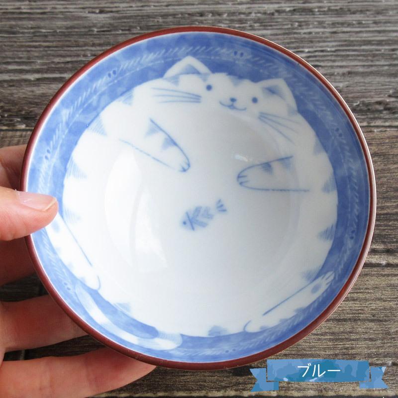 ごちそうネコちゃん お茶碗(2色選択)/ こども用食器 キッズ ごちそうネコちゃん お茶碗(2色選択)/ こども用食器 キッズ