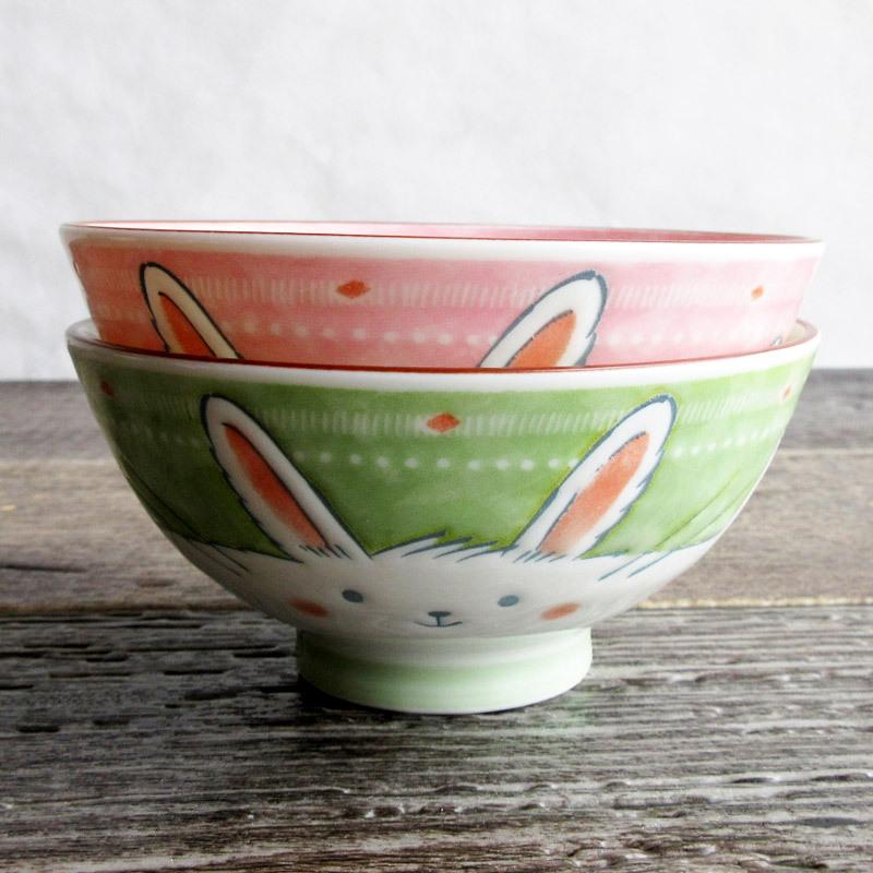 ご飯茶碗 こども用食器 お茶わん 和食器 茶碗 キッズ 子供向け ウサギ