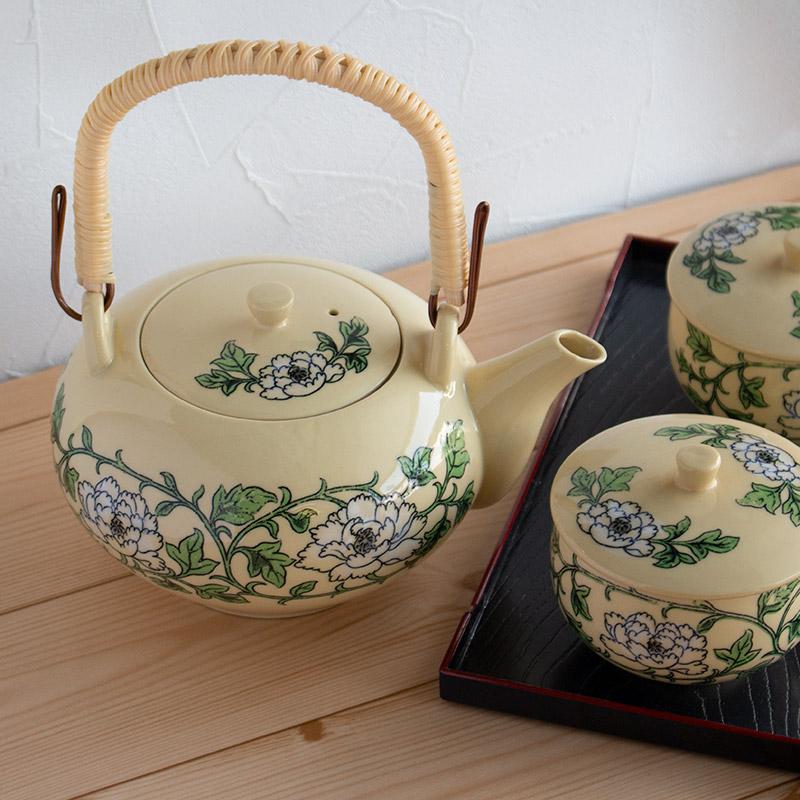 美濃焼/織部菊花土瓶蒸し 5個組（未使用・A級・レトロ・限定SALE価格） 日本製 土瓶蒸し 器 織部十草土瓶土瓶蒸し 250cc 業務用 調理