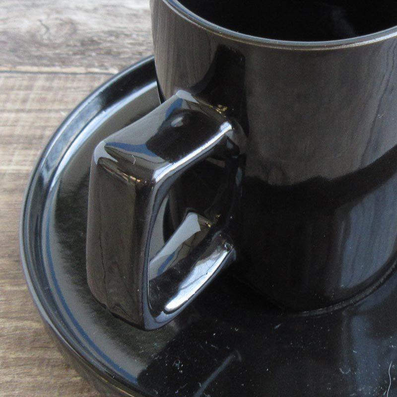 カップ&ソーサー カップ ソーサー セット 昭和レトロ 黒 ブラック