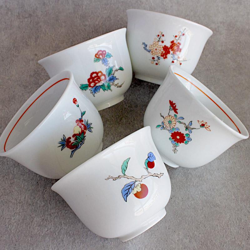 煎茶碗 湯呑 湯飲み 湯のみ カップ 柿右衛門写し 業務用 アウトレット