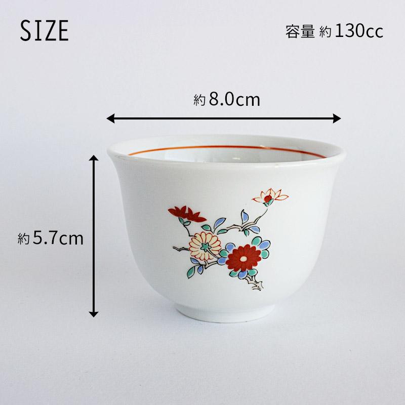 煎茶碗 湯呑 湯飲み 湯のみ カップ 柿右衛門写し 業務用 アウトレット