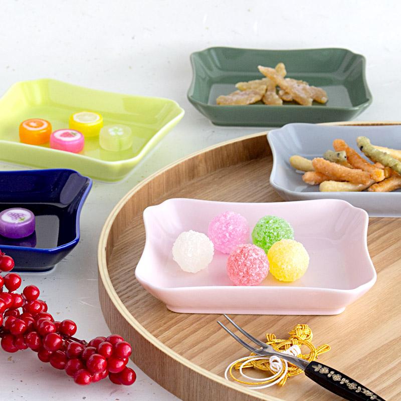 小皿 プレート 食器 日本製 美濃焼 ミニプレート スクエア 変形皿 角皿