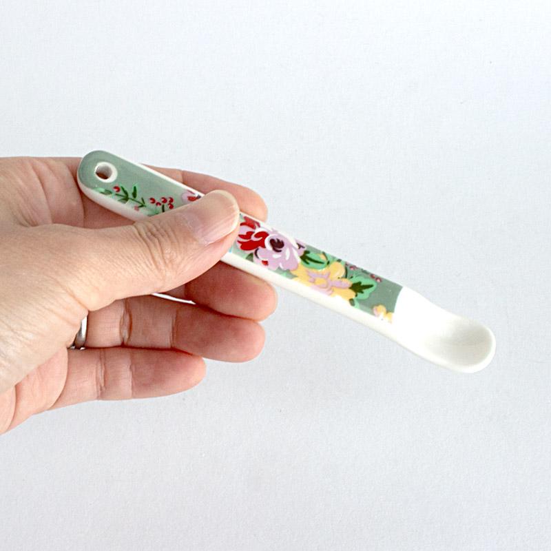 マドラー スプーン 食器 陶製 花柄 美濃焼 日本製 かわいい レトロ
