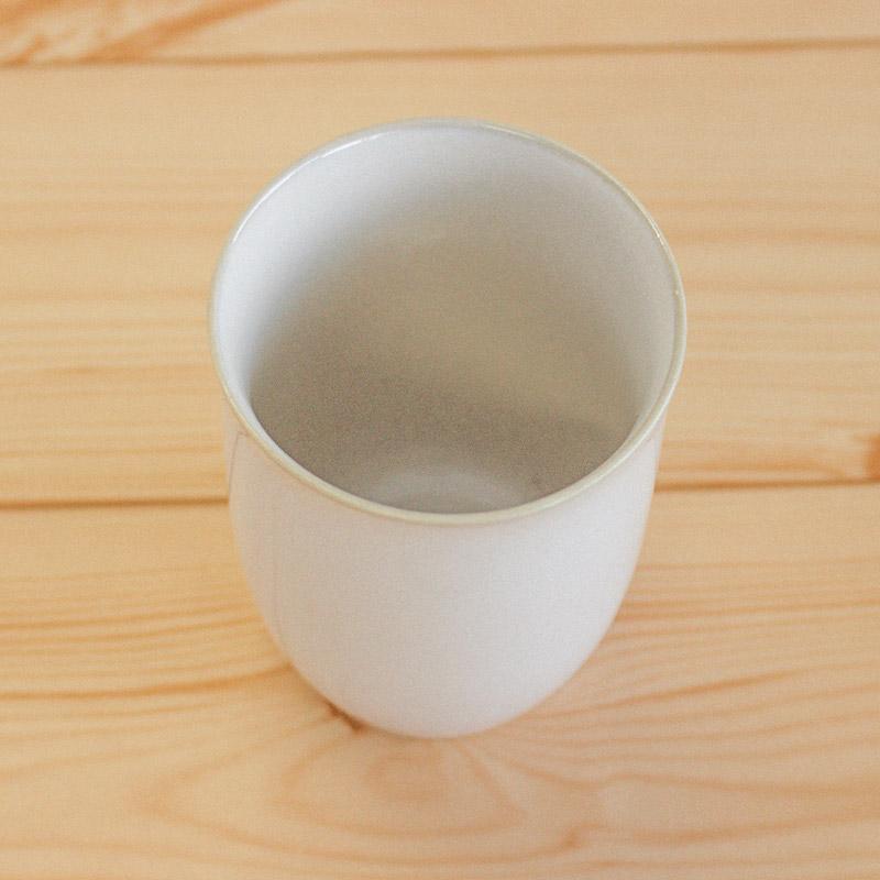 フリーカップ コップ 陶器 細型 湯飲み 湯呑 湯呑み 細湯呑 / 白うのふ